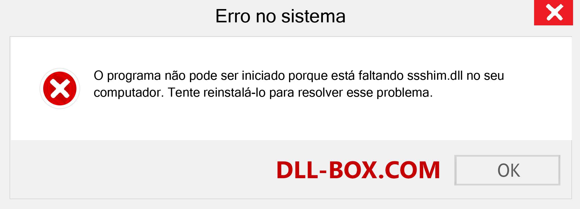 Arquivo ssshim.dll ausente ?. Download para Windows 7, 8, 10 - Correção de erro ausente ssshim dll no Windows, fotos, imagens